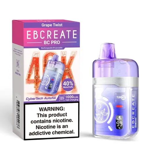 Ebcreate, BC Pro 40K Disposable,17ml,Grape Twist