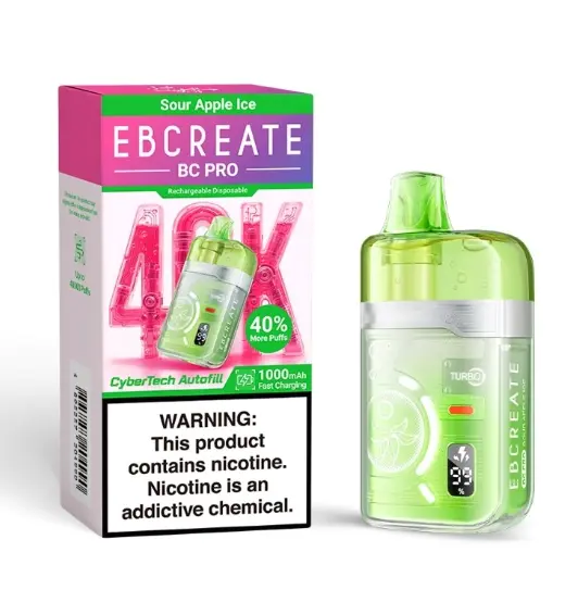 Ebcreate, BC Pro 40K Disposable,17ml,Sour Apple Ice