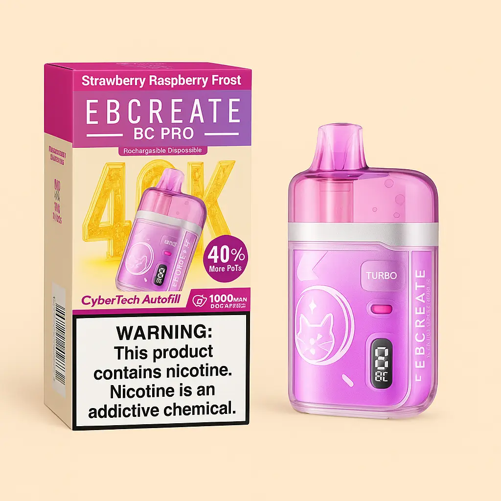 Ebcreate, BC Pro 40K Disposable,17ml,Strawberry Rasberry Frost