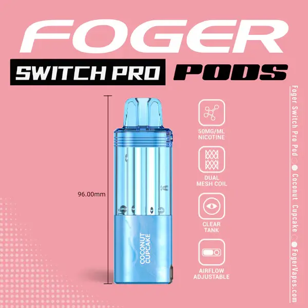 Foger Switch Pro 30K Disposable Pod Coconut Cupcake