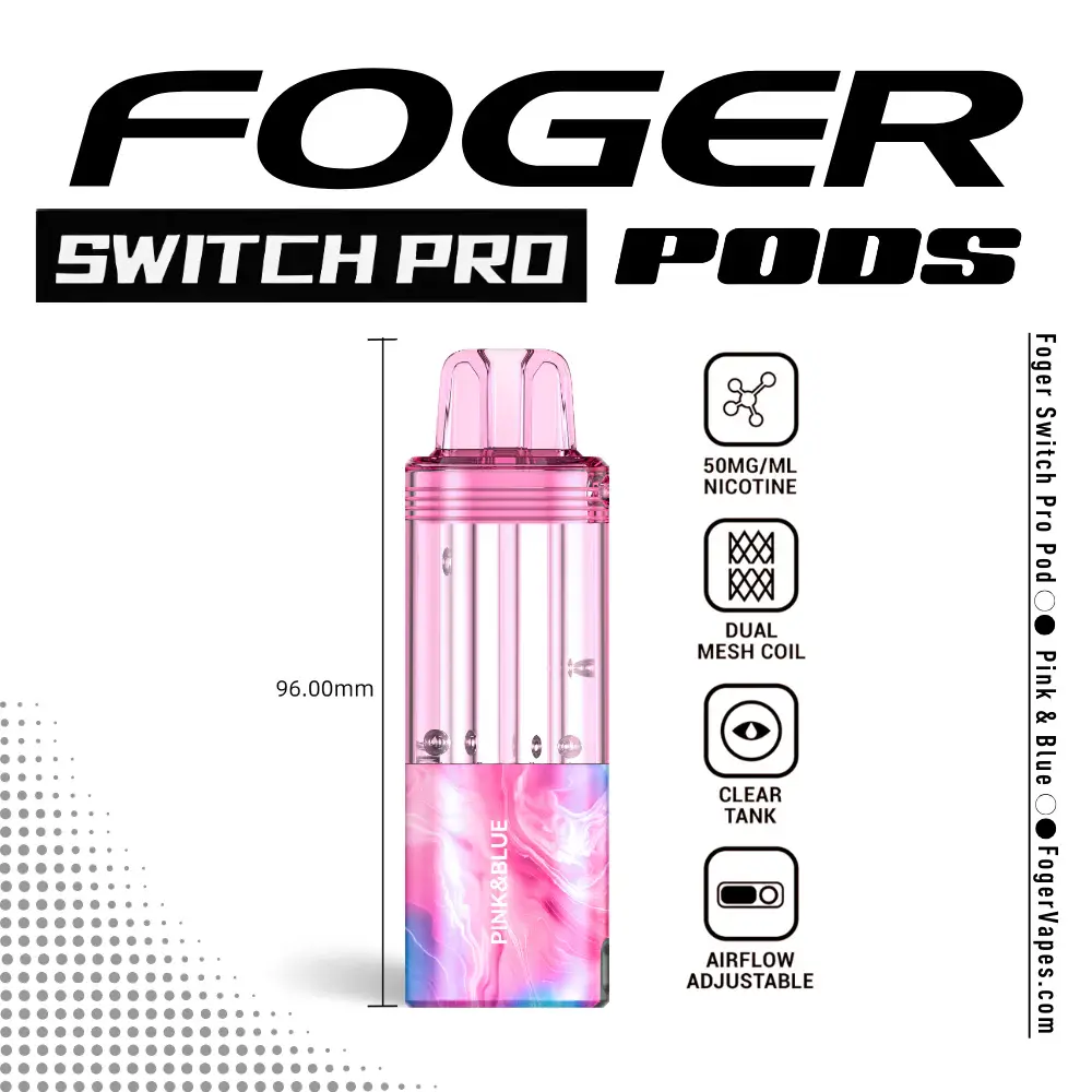 Foger Switch Pro 30K Disposable Pod Pink & Blue