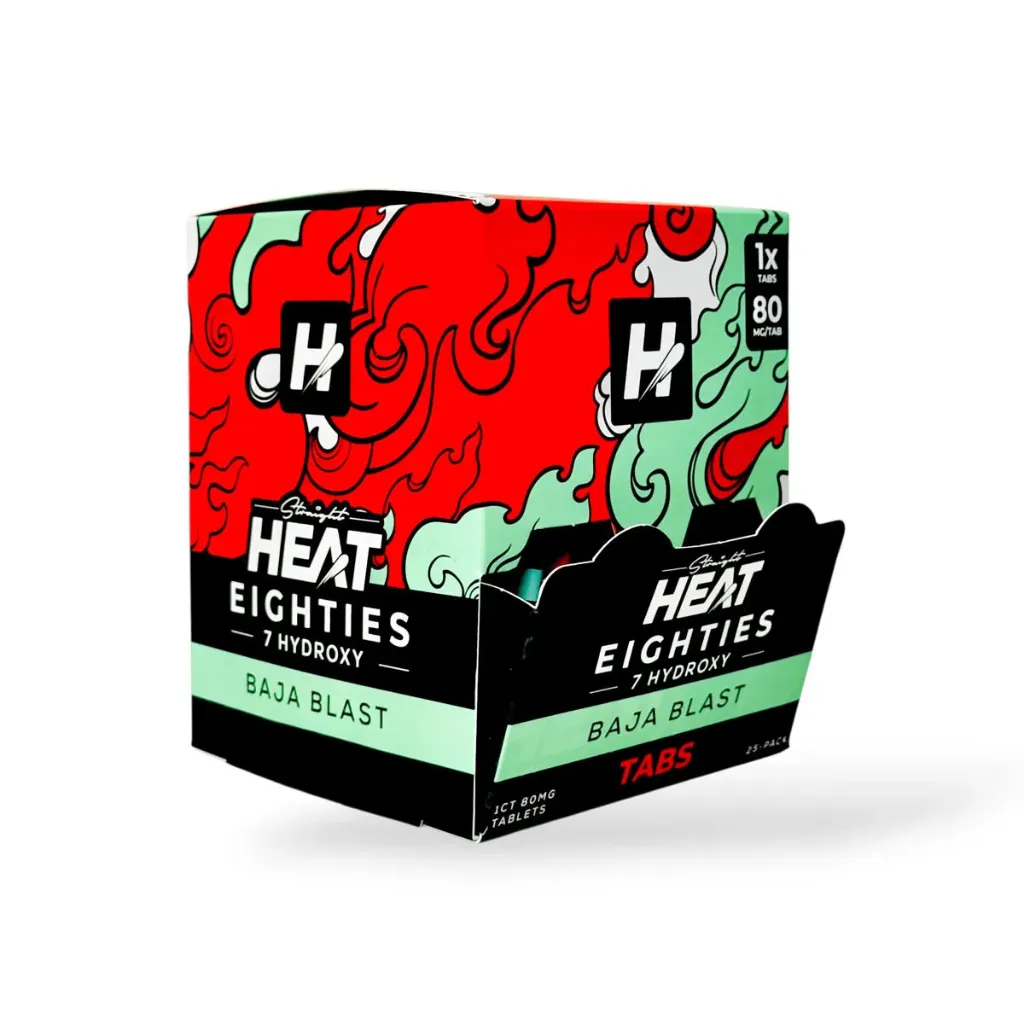 HeatEighties, 7 Hydroxy, 3 Count Tabs, 10 Count Display, Baja Blast