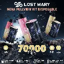 Lost Mary Nera Fullview 70000 Puffs Disposable Kit Dragon Strawnana