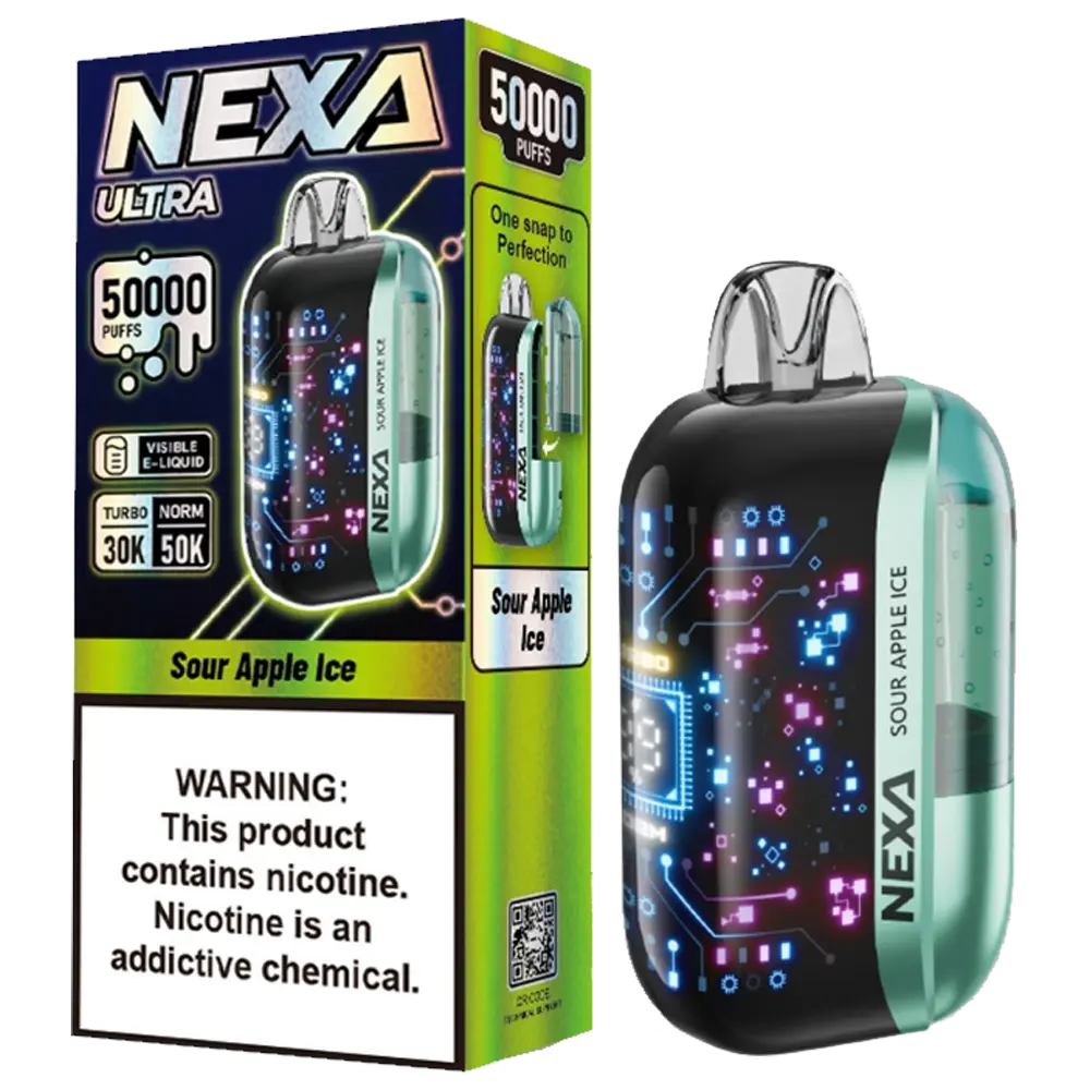 NEXA Ultra 50k Puffs Sour Apple Ice