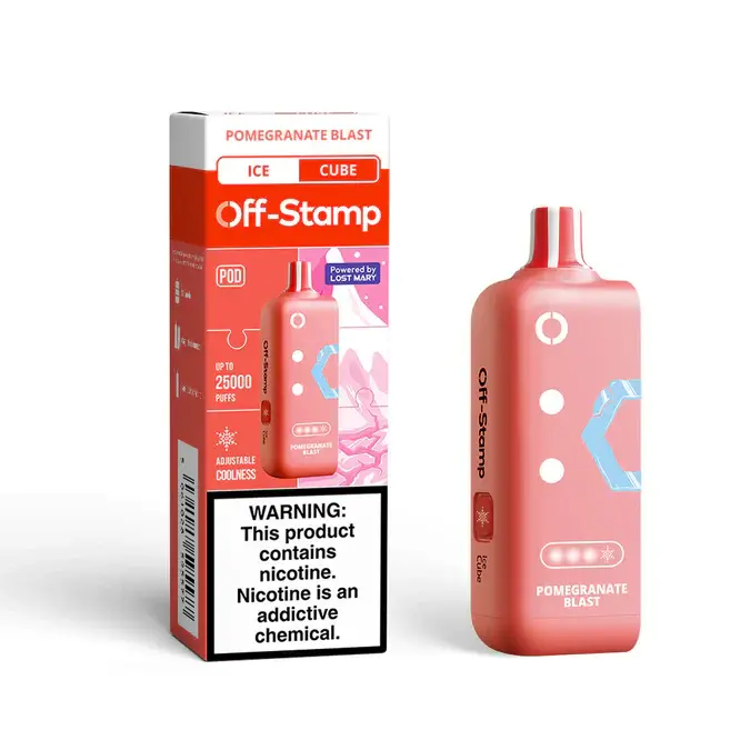 OffStamp,xcube 20k disposable pod, 18 ml, Pomegranate Blast