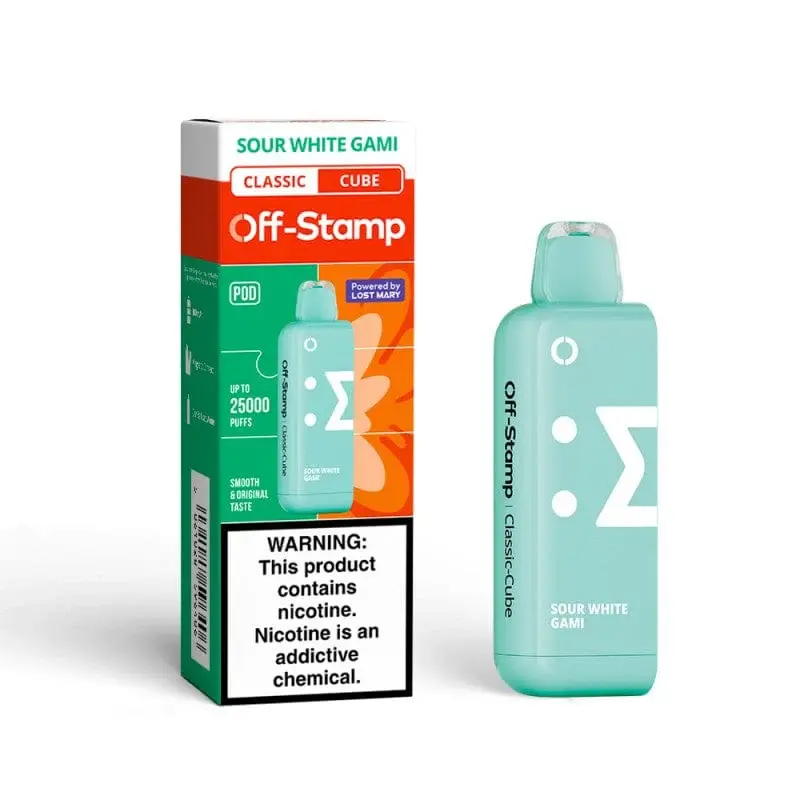 OffStamp,xcube 20k disposable pod, 18 ml, Sour White Gami