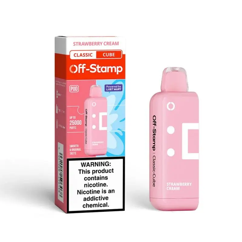 OffStamp,xcube 20k disposable pod, 18 ml, Strawberry Cream
