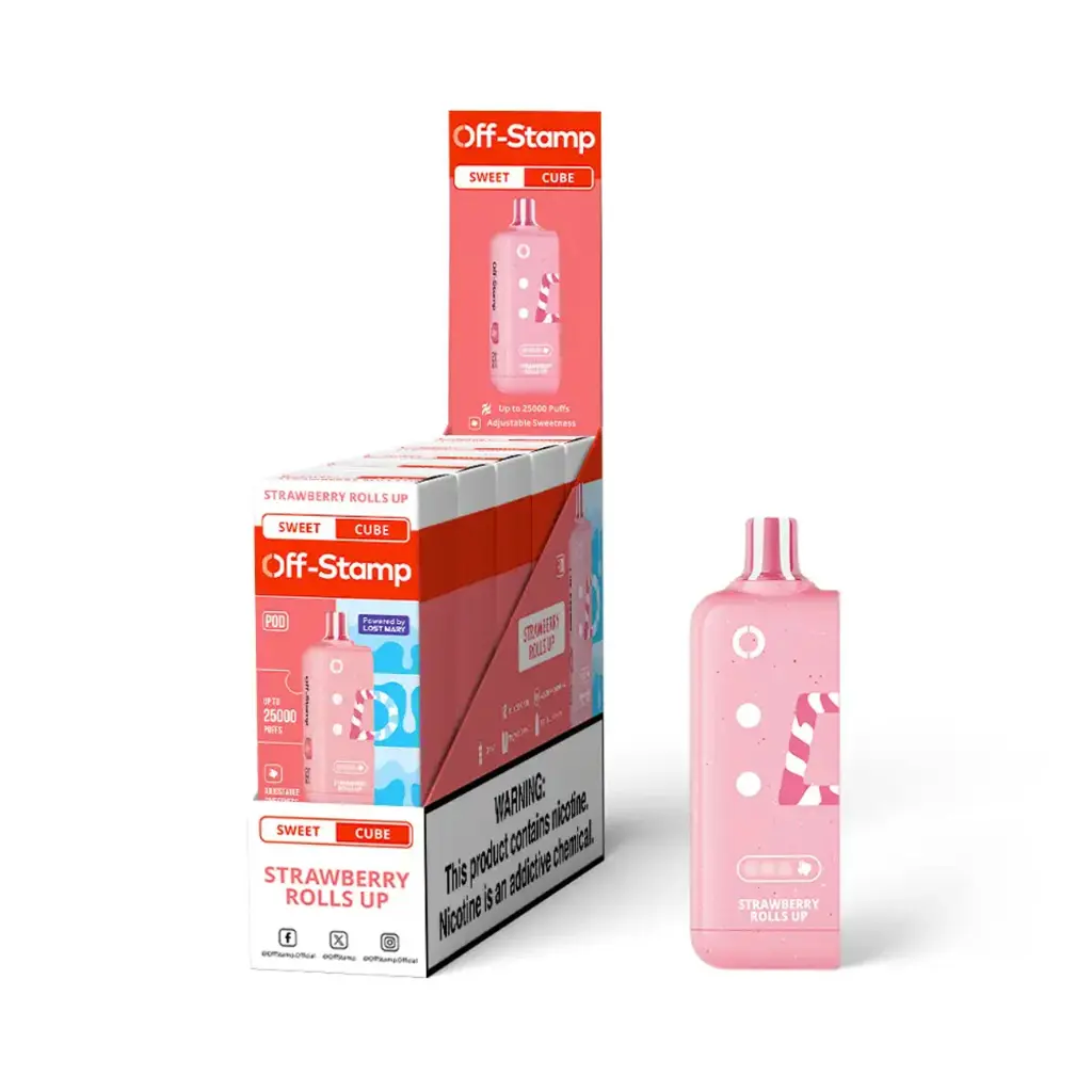 OffStamp,xcube 20k disposable pod, 18 ml, Twisted Strawberry