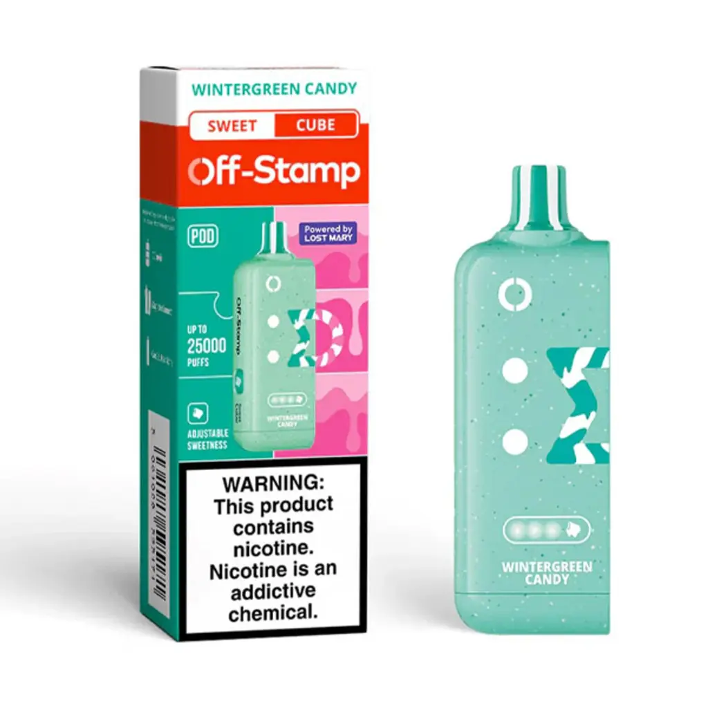 OffStamp,xcube 20k disposable pod, 18 ml, Wintergreen Blast